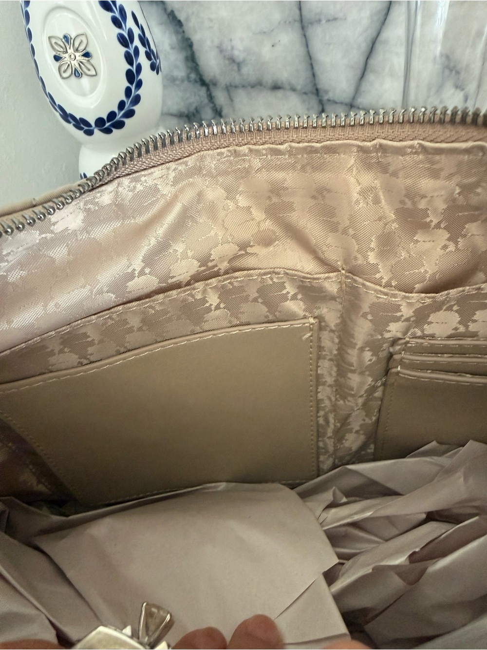Karl Lagerfeld Voyage MediumQuilted Shoulder Bag in Truffle color - Picture 10 of 10